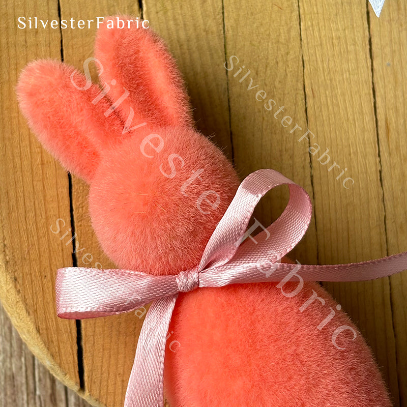 Red Flocked Bunny丨Easter Spring Decor