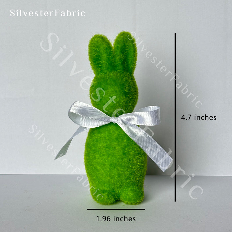 Green Flocked Bunny丨Easter Spring Decor