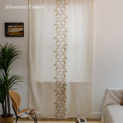 Floral Blackout Curtains丨Floral Curtains丨Embroidered Curtains