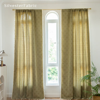 Close‑up of Farmhouse Pattern Curtain corner
