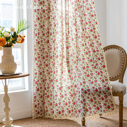 Floral Printed Curtains丨Farmhouse Curtains丨Kitchen Curtains