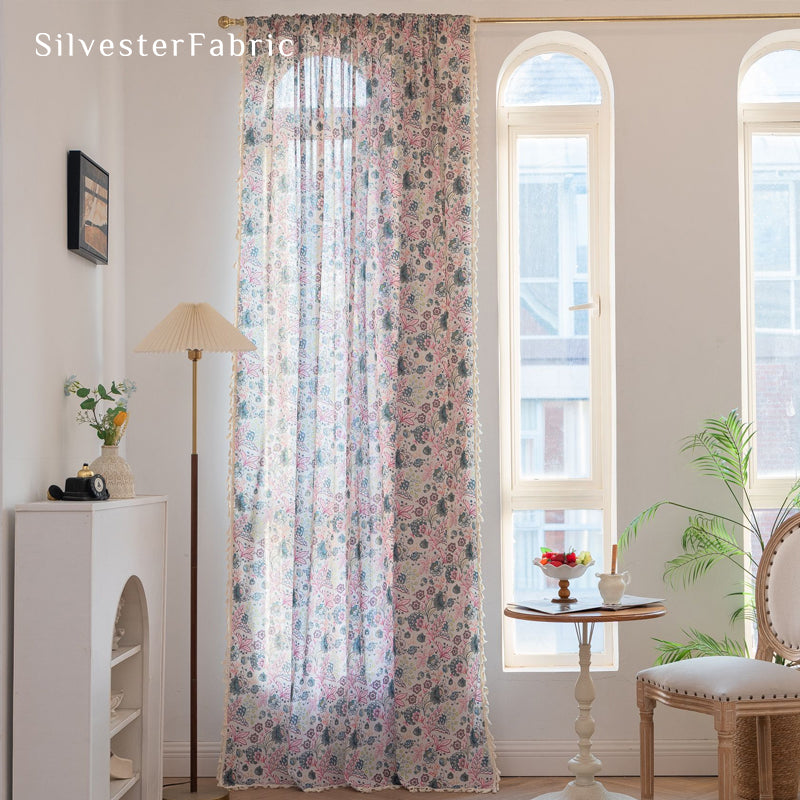 Floral Curtains丨Farmhouse Curtains丨Floral Printed Curtains