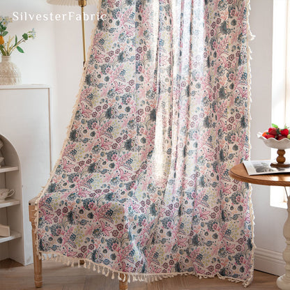 Floral Curtains丨Farmhouse Curtains丨Floral Printed Curtains