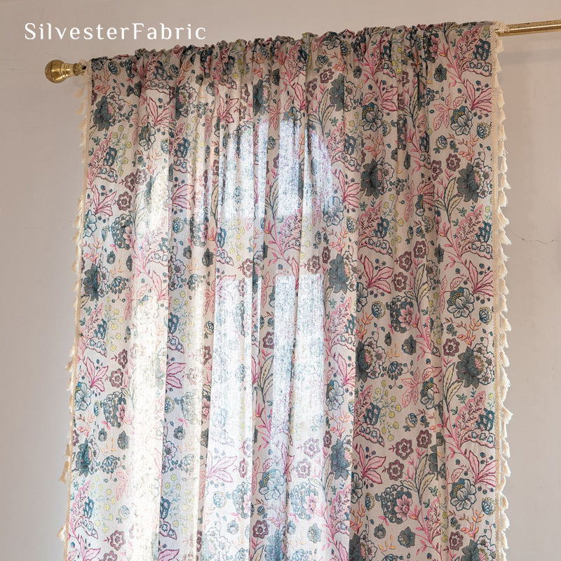 Floral Curtains丨Farmhouse Curtains丨Floral Printed Curtains