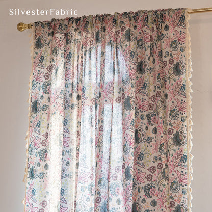 Floral Curtains丨Farmhouse Curtains丨Floral Printed Curtains