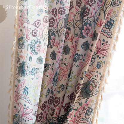 Floral Curtains丨Farmhouse Curtains丨Floral Printed Curtains
