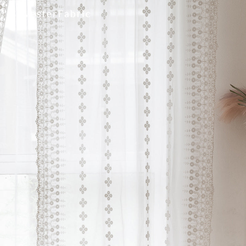 Lace Floral Sheer Curtain