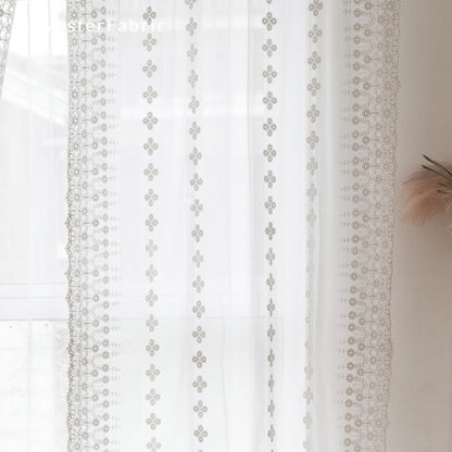Lace Floral Sheer Curtain