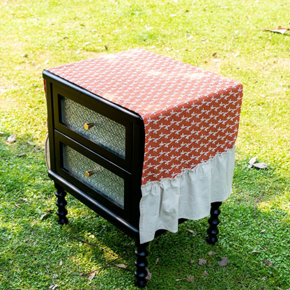 Red Small Floral Table Cover