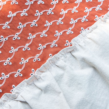 Red Small Floral Table Cover