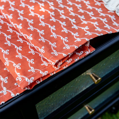 Red Small Floral Table Cover