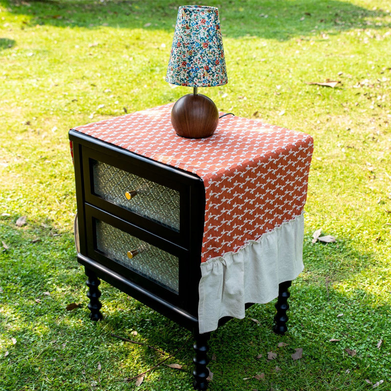 Red Small Floral Table Cover