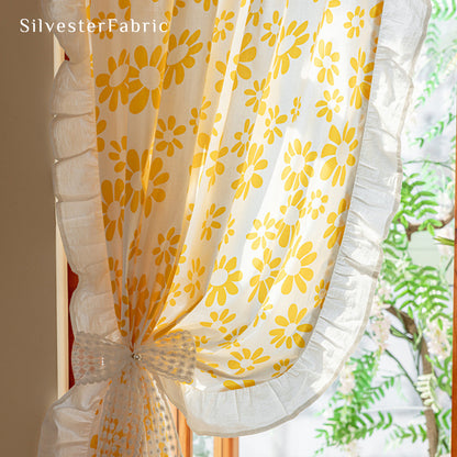 French Yellow Floral Curtains丨Gorgeous Curtains