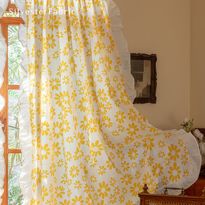 French Yellow Floral Curtains丨Gorgeous Curtains