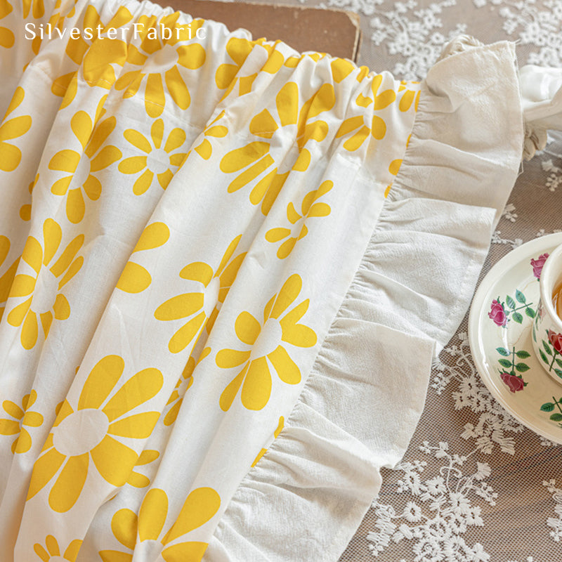 French Yellow Floral Curtains丨Gorgeous Curtains