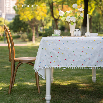 French Embroidered Tablecloth丨White Rectangle Tablecloth