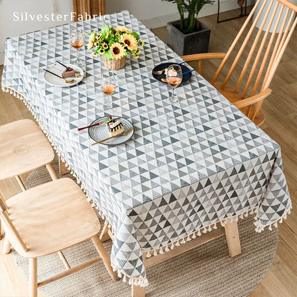 Triangle Printed Tablecloth丨Geometric Rectangle Tablecloth