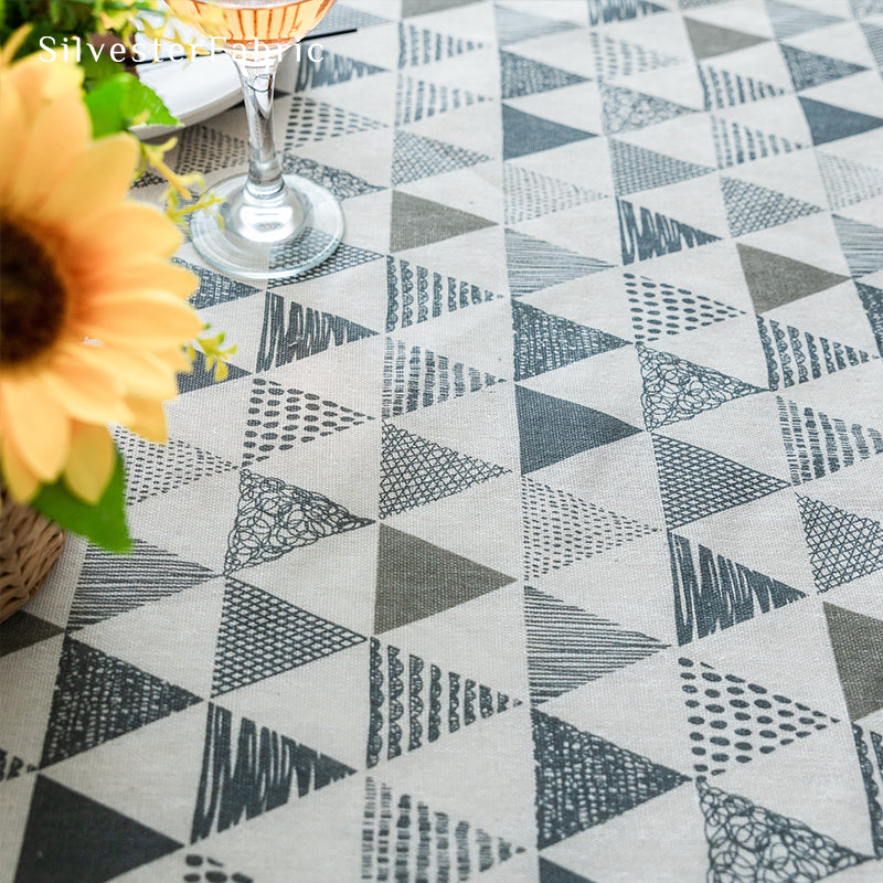 Triangle Printed Tablecloth丨Geometric Rectangle Tablecloth