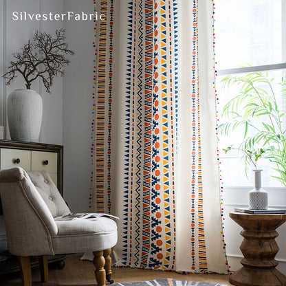Boho Printed Curtains丨Geometric Curtains丨Blackout Curtain​s