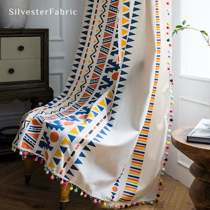 Boho Printed Curtains丨Geometric Curtains丨Blackout Curtain​s