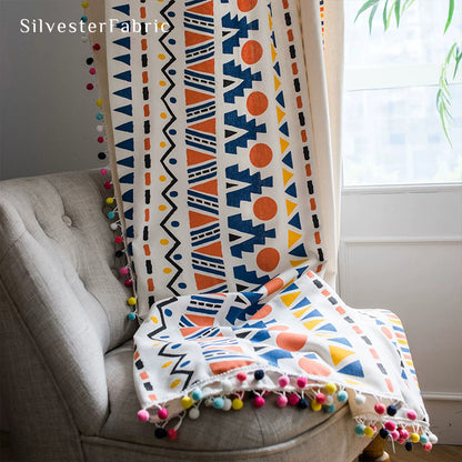 Boho Printed Curtains丨Geometric Curtains丨Blackout Curtain​s
