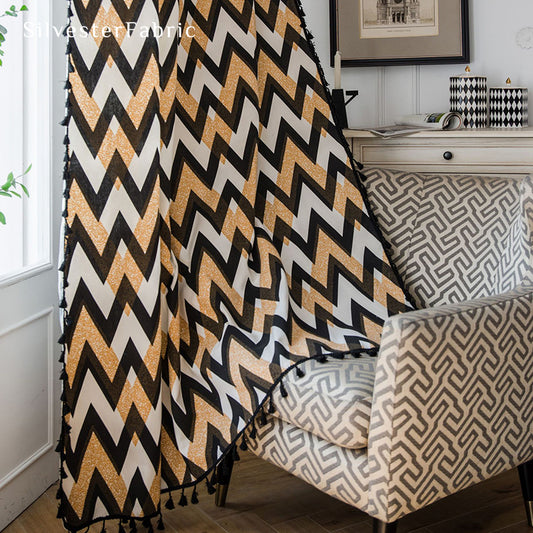 Boho Curtains For Living Room丨Sheer Linen Curtains