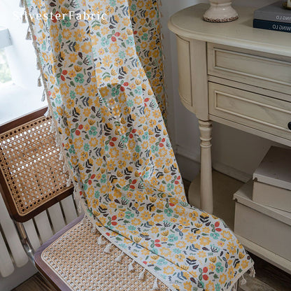 Gorgeous Floral Linen Curtains