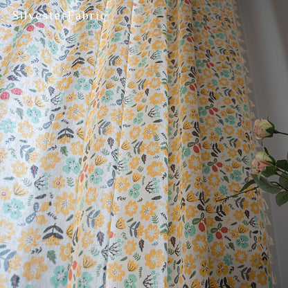 Gorgeous Floral Linen Curtains