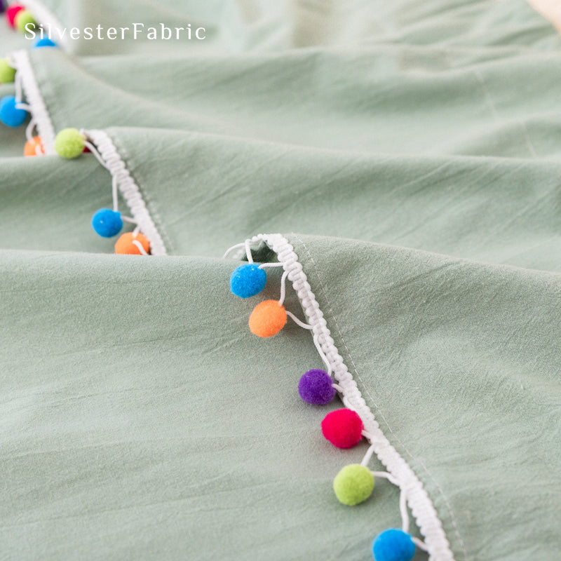 Farmhouse Kitchen Curtains丨Green Curtains丨Semi Sheer Curtain