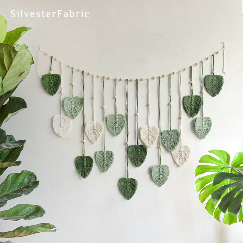 Green Leaf  Garland Hanging丨Boho Room Wall Decoration