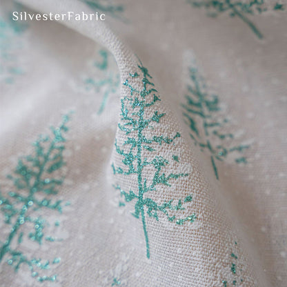 Green Christmas Tree Curtains丨Christmas Kitchen Curtains
