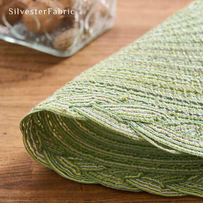 Green Woven Round Placemats