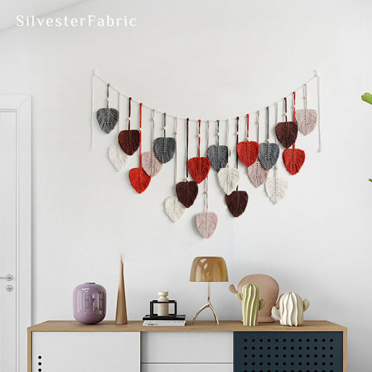 Red Leaf Garland Hanging丨Holiday Wall Decor