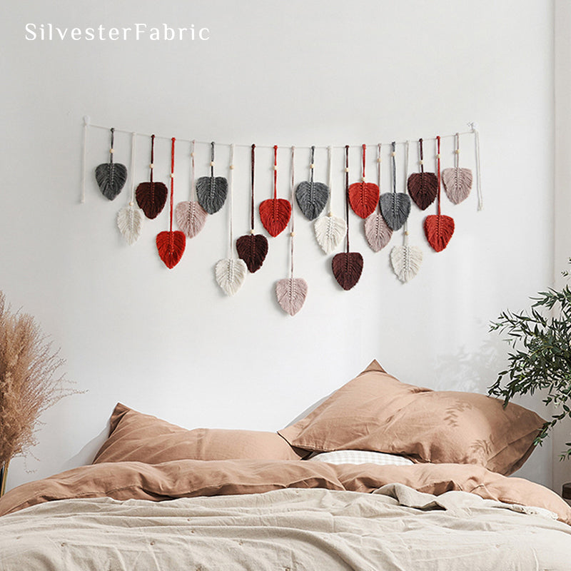 Red Leaf Garland Hanging丨Holiday Wall Decor