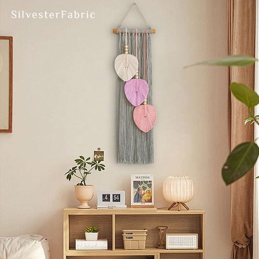  Pink Leaves Wall Hangings丨Boho Room Wall Decor