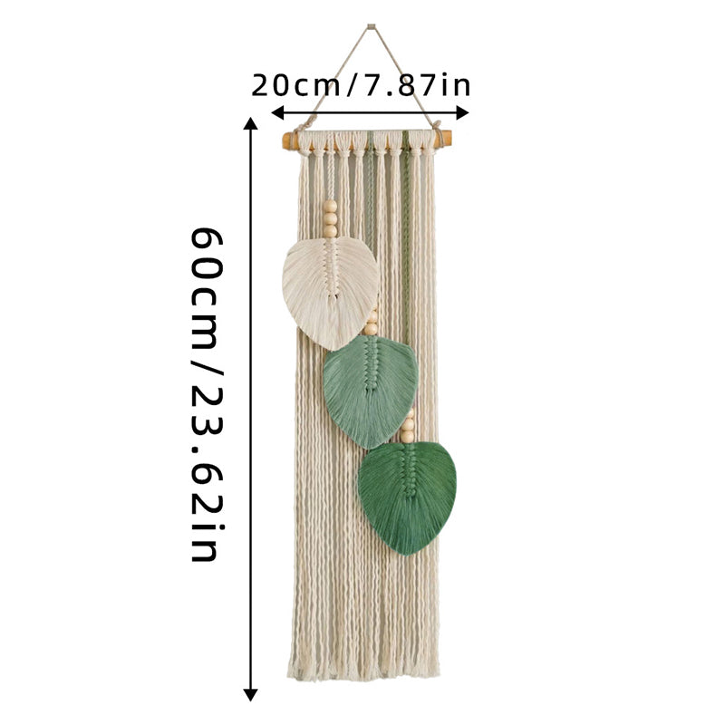 Green Leaves Wall Hangings丨Boho Room Wall Decor