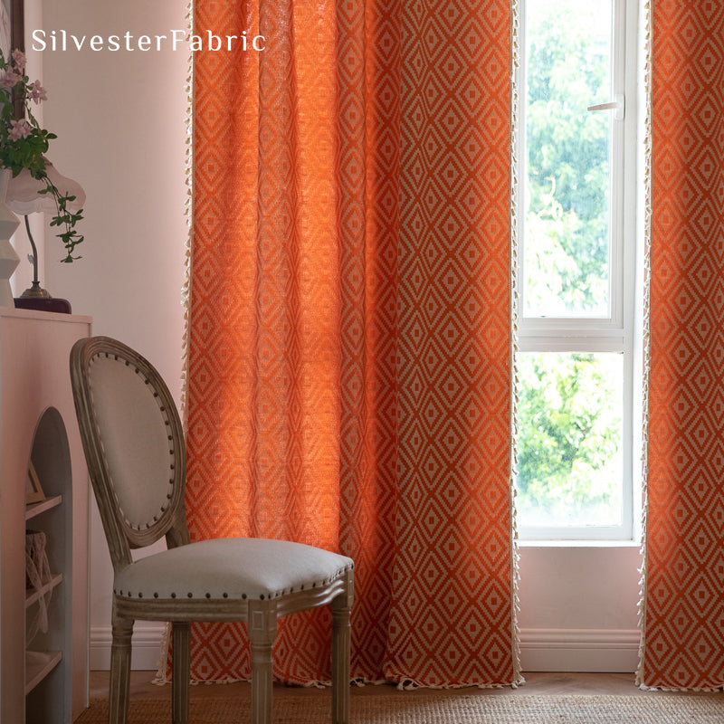 Close‑up of Orange Curtain corner