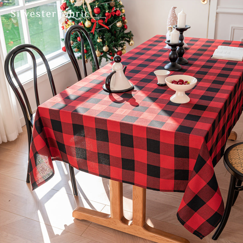buffalo check Christmas tablecloth for everyday dining