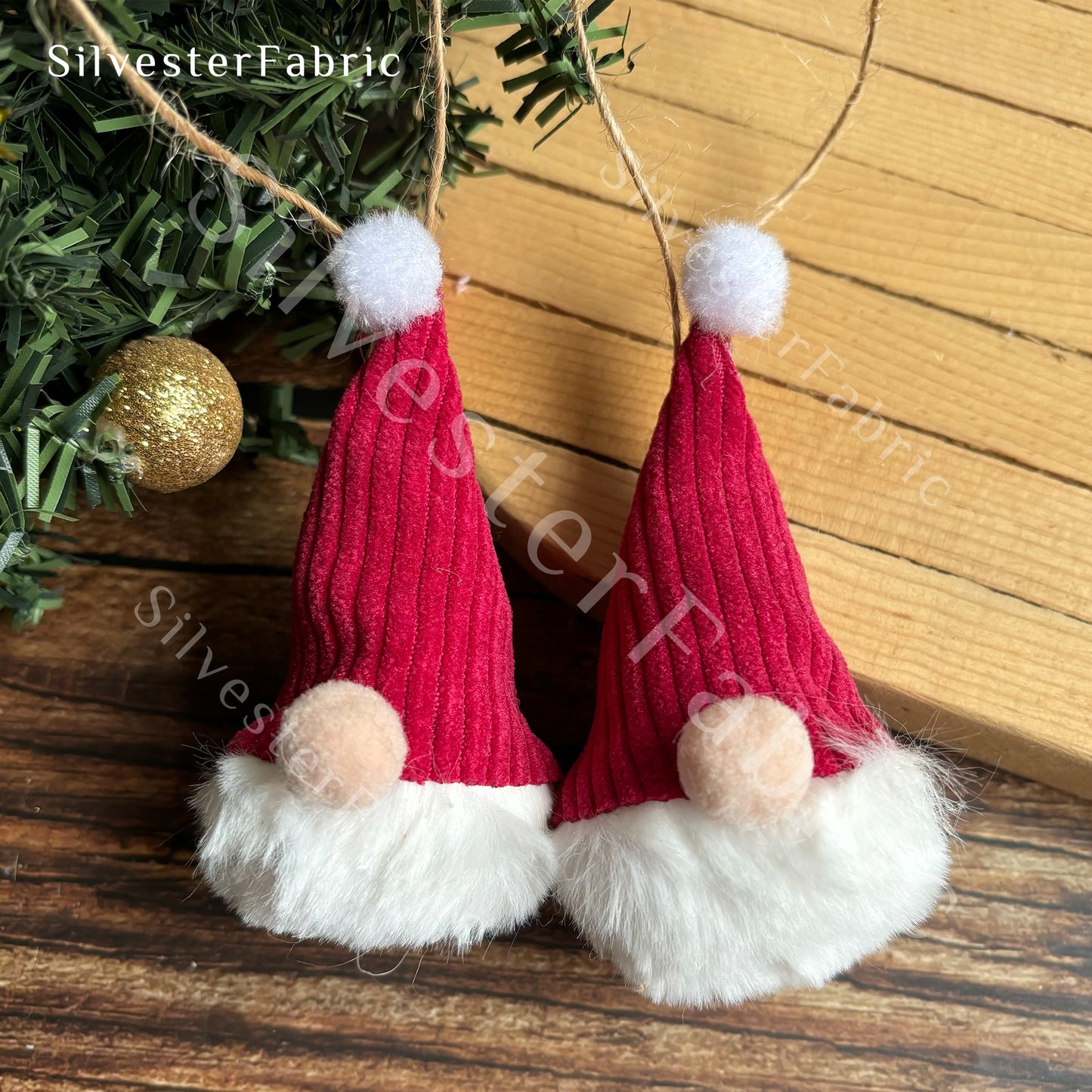 Santa Faceless Gnome Hanging Christmas Door Hanger Xmas Tree Ornament