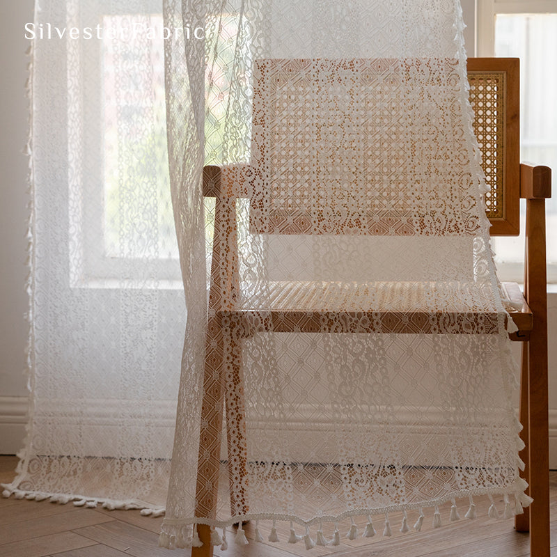 Semi Sheer Curtains丨White Sheer Curtains丨Cute Curtains