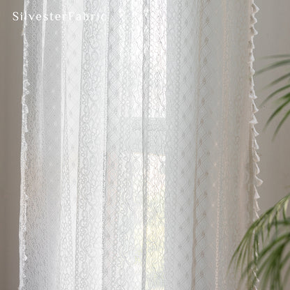 Semi Sheer Curtains丨White Sheer Curtains丨Cute Curtains