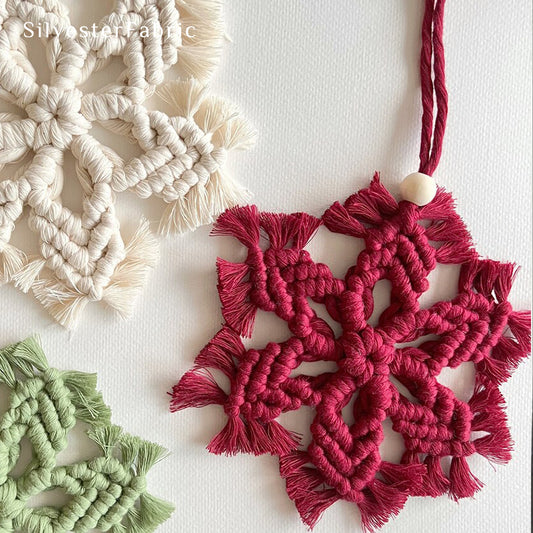 Red Snowflake Wall Hanging