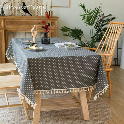 Star Printed Tablecloth丨Rectangle Tablecloth丨Gray Tablecloth