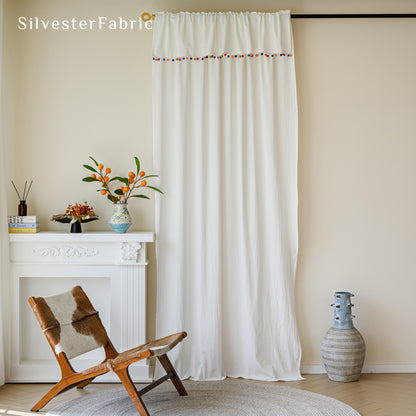 Farmhouse Kitchen Curtains丨White Curtains丨Semi Sheer Curtain