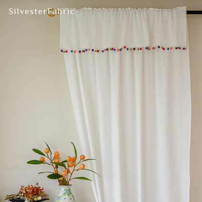 Farmhouse Kitchen Curtains丨White Curtains丨Semi Sheer Curtain