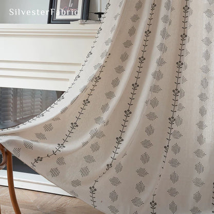 White Curtains丨Farmhouse Floral Curtains丨Striped Curtains