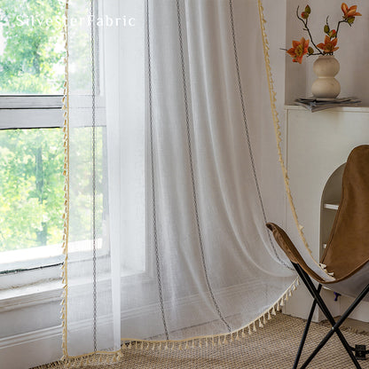 White Semi Sheer Curtains