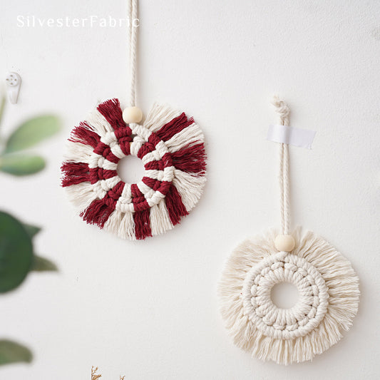 Red Christmas Wall Hanging​丨Macrame Wall Hanger​ Decor