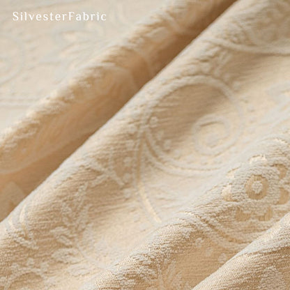 yellow paisley bohemian curtain fabric texture
