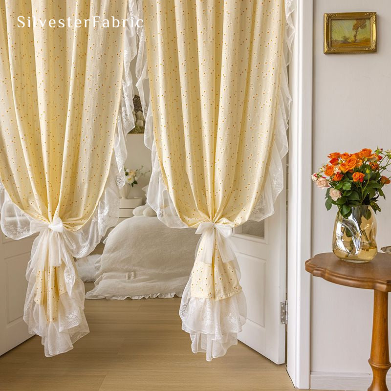 Cute Yellow Floral Curtains丨Pale Yellow Daisy Curtains